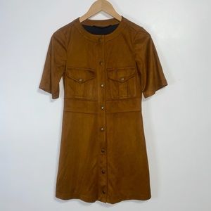 Zara faux suede hippie mini dress, cute summer style size XS